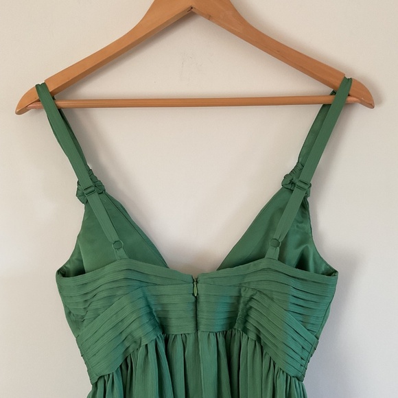 BCBGeneration Apple Green Knotted Strap Pleated Empire Babydoll Daytime Dress 6 - Picture 7 of 14